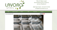 Desktop Screenshot of lavorosteel.co.za