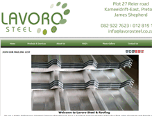 Tablet Screenshot of lavorosteel.co.za